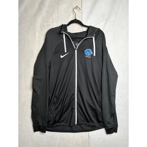 Nike Boise State Soccer Full Zip Hoodie Mens XL Black Dri-FIT Slim Fit Jacket